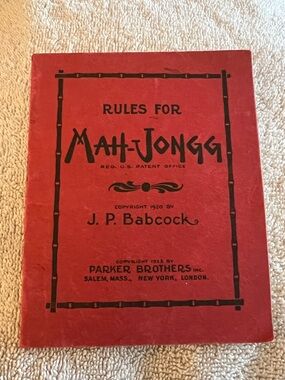 Rules for Mahjong Booklet